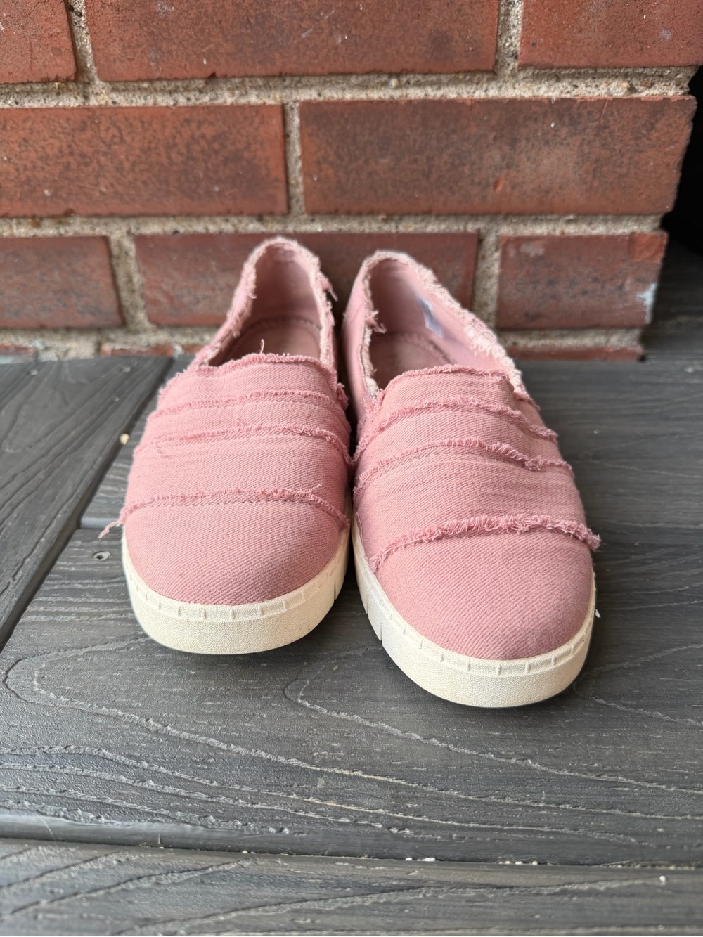 Rocket Dog Pink Distressed Boho Slip On Beach Casual Shoes Women's Size 8